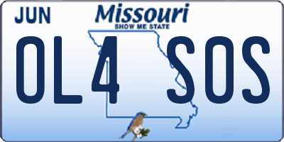 MO license plate OL4S0S
