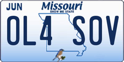 MO license plate OL4S0V