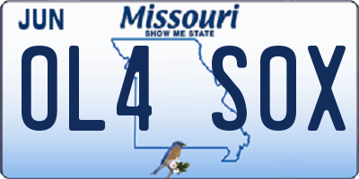 MO license plate OL4S0X