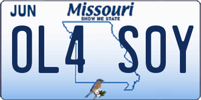 MO license plate OL4S0Y