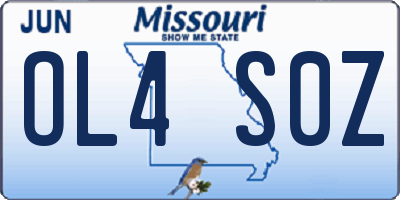 MO license plate OL4S0Z