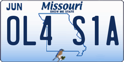 MO license plate OL4S1A