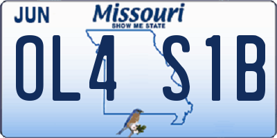 MO license plate OL4S1B