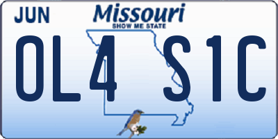 MO license plate OL4S1C