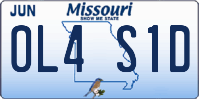 MO license plate OL4S1D