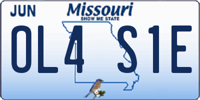 MO license plate OL4S1E