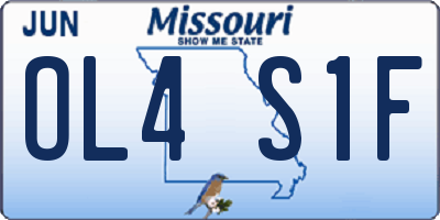 MO license plate OL4S1F
