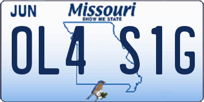 MO license plate OL4S1G