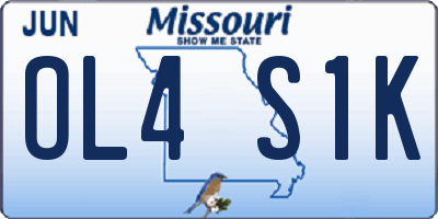MO license plate OL4S1K