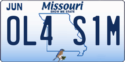 MO license plate OL4S1M
