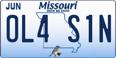 MO license plate OL4S1N