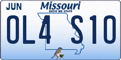 MO license plate OL4S1O