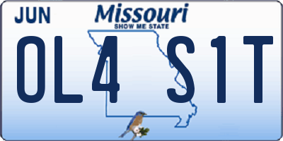 MO license plate OL4S1T