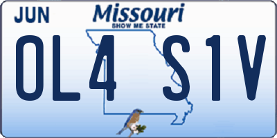MO license plate OL4S1V