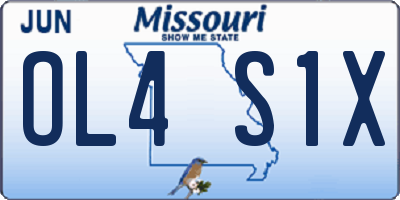 MO license plate OL4S1X