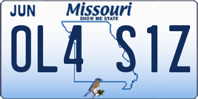 MO license plate OL4S1Z