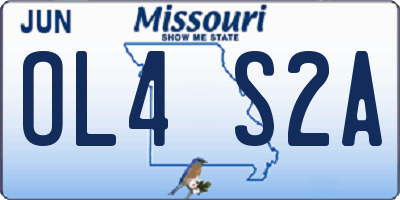 MO license plate OL4S2A