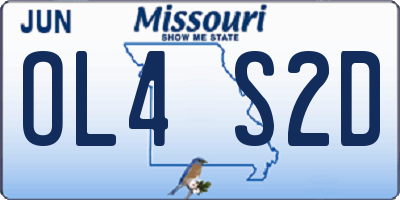 MO license plate OL4S2D