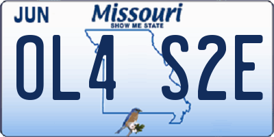 MO license plate OL4S2E