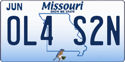 MO license plate OL4S2N