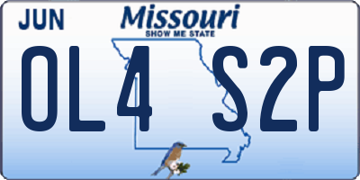 MO license plate OL4S2P