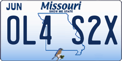 MO license plate OL4S2X