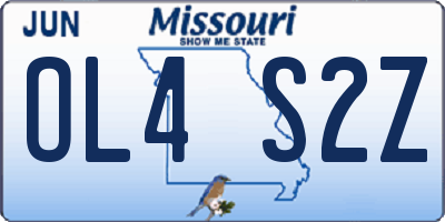 MO license plate OL4S2Z