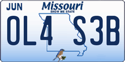 MO license plate OL4S3B