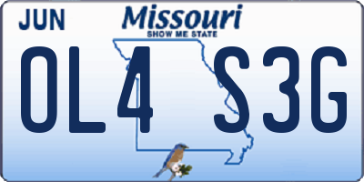 MO license plate OL4S3G