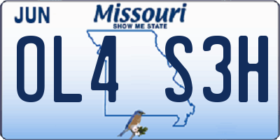 MO license plate OL4S3H