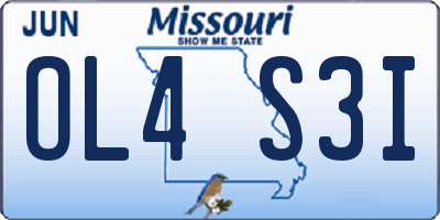 MO license plate OL4S3I