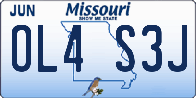 MO license plate OL4S3J