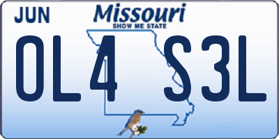 MO license plate OL4S3L