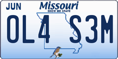 MO license plate OL4S3M