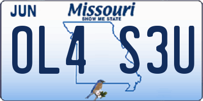 MO license plate OL4S3U