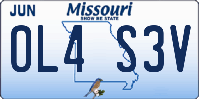 MO license plate OL4S3V