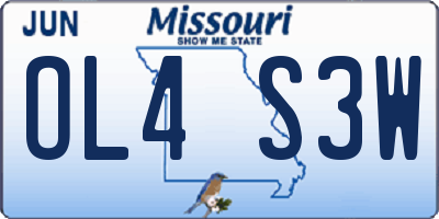 MO license plate OL4S3W