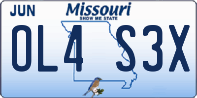 MO license plate OL4S3X