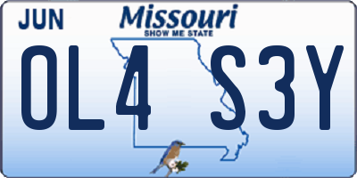 MO license plate OL4S3Y