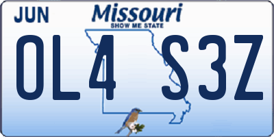MO license plate OL4S3Z
