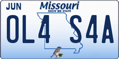MO license plate OL4S4A