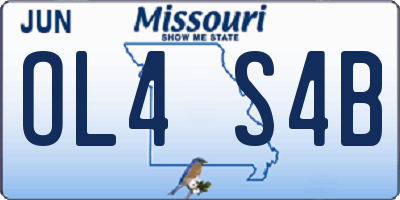 MO license plate OL4S4B
