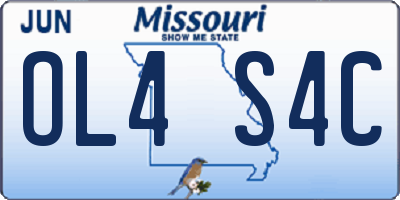MO license plate OL4S4C
