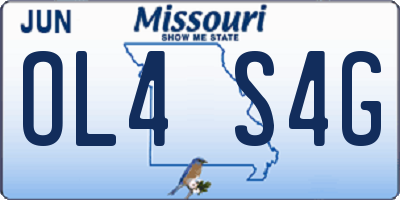 MO license plate OL4S4G