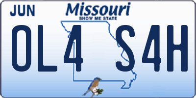 MO license plate OL4S4H