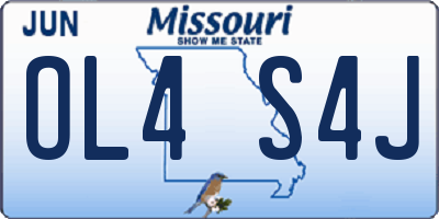 MO license plate OL4S4J