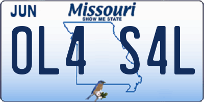 MO license plate OL4S4L