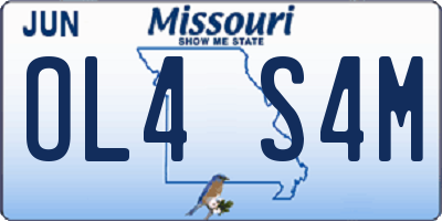 MO license plate OL4S4M
