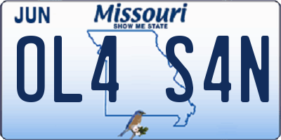 MO license plate OL4S4N