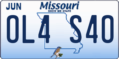 MO license plate OL4S4O